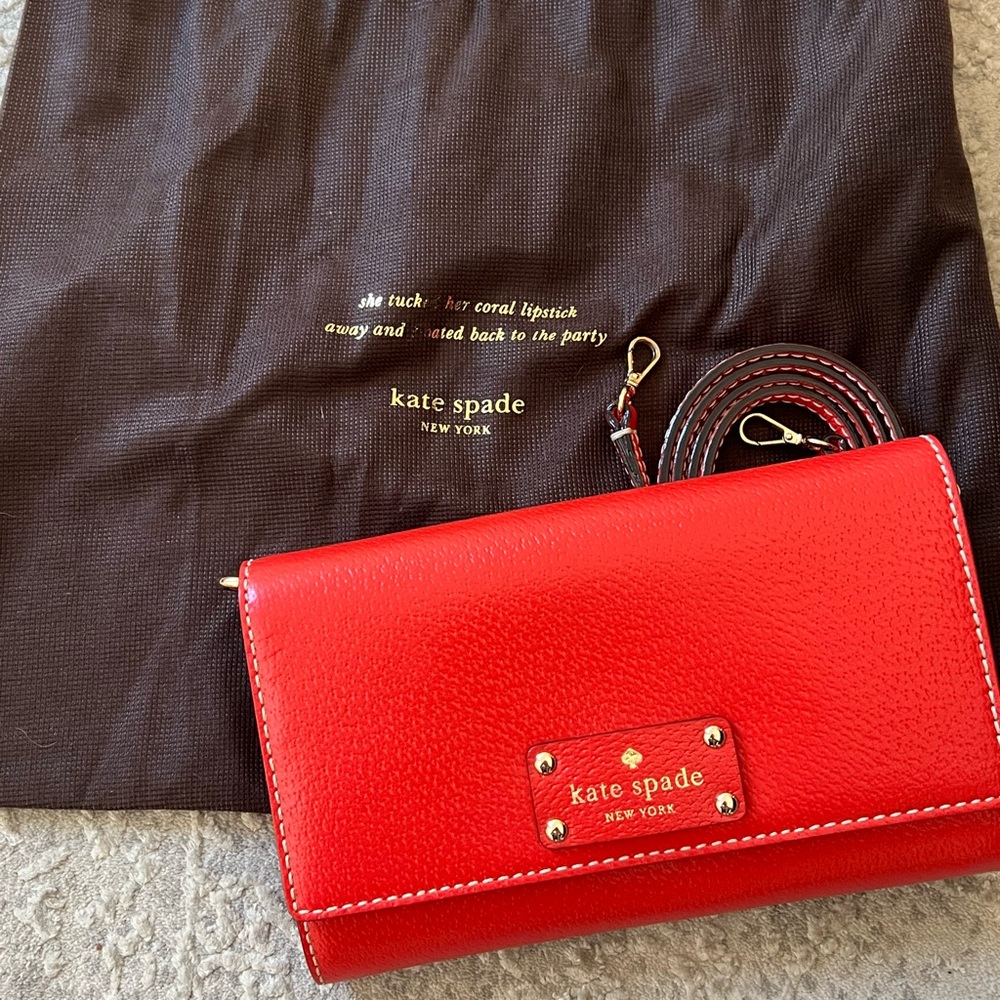 Kate Spade Red Leather Crossbody